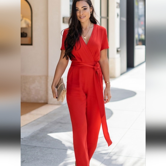 Diane Von Furstenberg Pants - DVF red jumpsuit